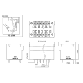 Socket Block per morsettiera PCB di tipo a doppio strato con flangia auricolare